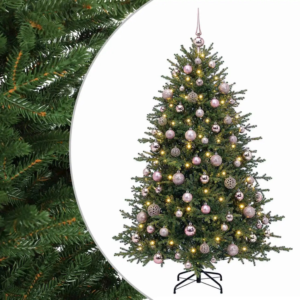Albero di Natale artificiale con palline 210 cm 300 LED 3466694