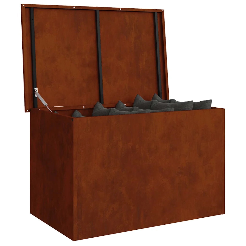 vidaXL Scatola di Stoccaggio Esterno Marrone 80 x 50.5 x 50 cm