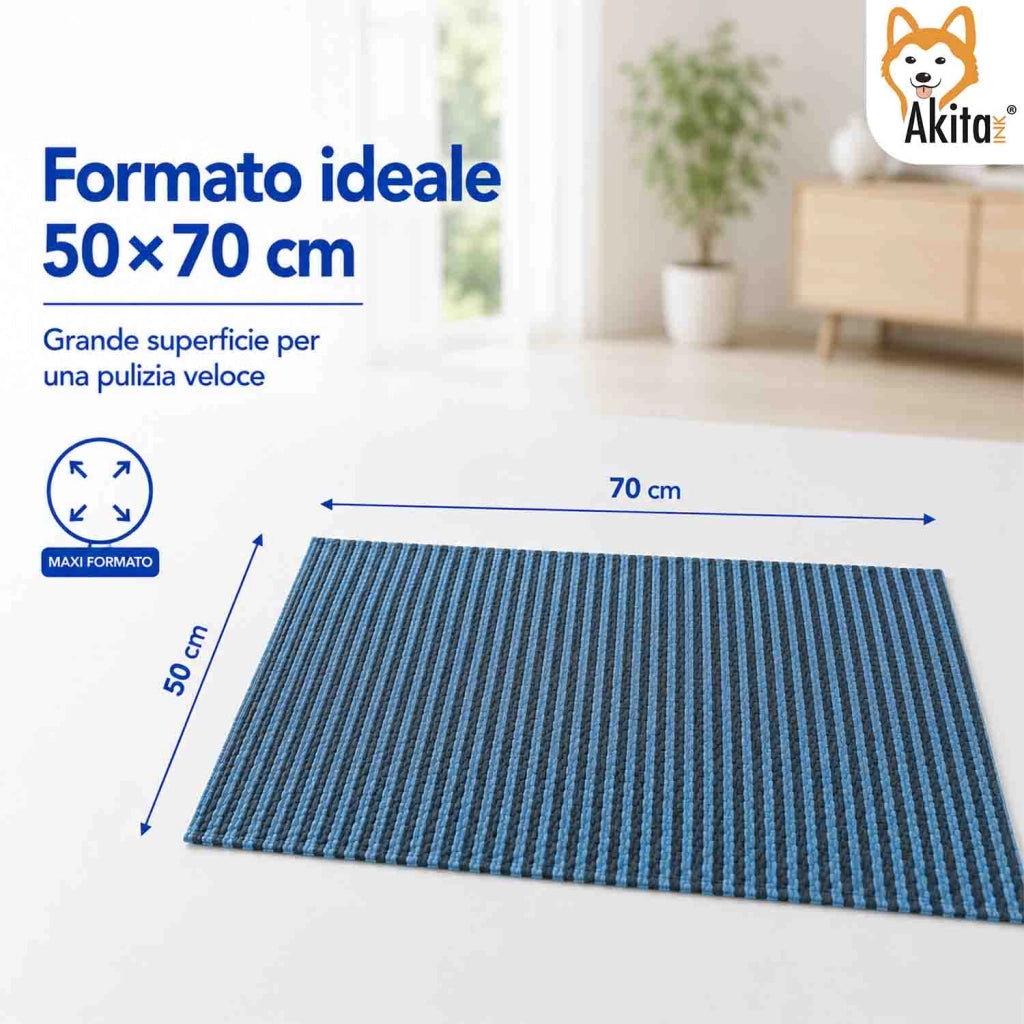 Akitaink 3 Panni Pavimenti Microfibra Angioino 50x70 cm