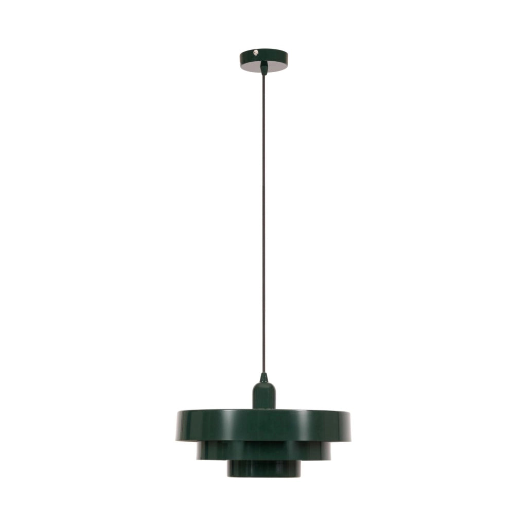 Lampada sospesa retrò RUNA verde 3 strati 1xE27 Lucide