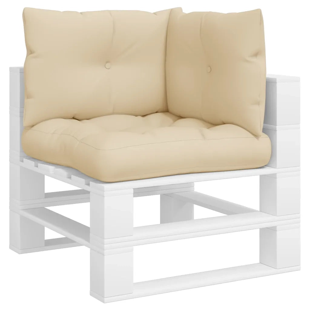 vidaXL Cuscini per Pallet 3 pz Beige in Tessuto
