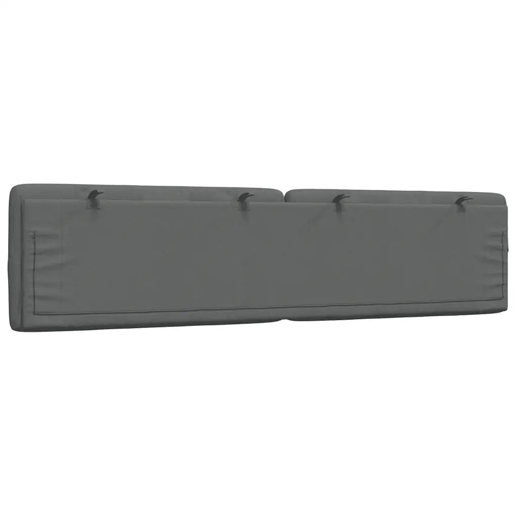 Cuscino Testiera-Cuscino per Testiera Grigio Scuro 200 cm in Tessuto
