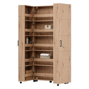 Mobile Portascarpe Bled, Scarpiera 15 Ripiani, 92x33x185h cm Marrone Rovere Nodi