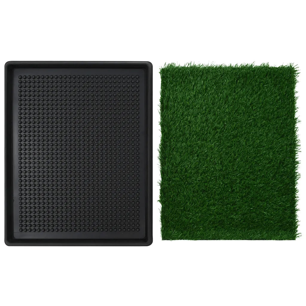 Toilette Animali con Vassoio e Prato Finto Verde 64x51x3cm WC 170768