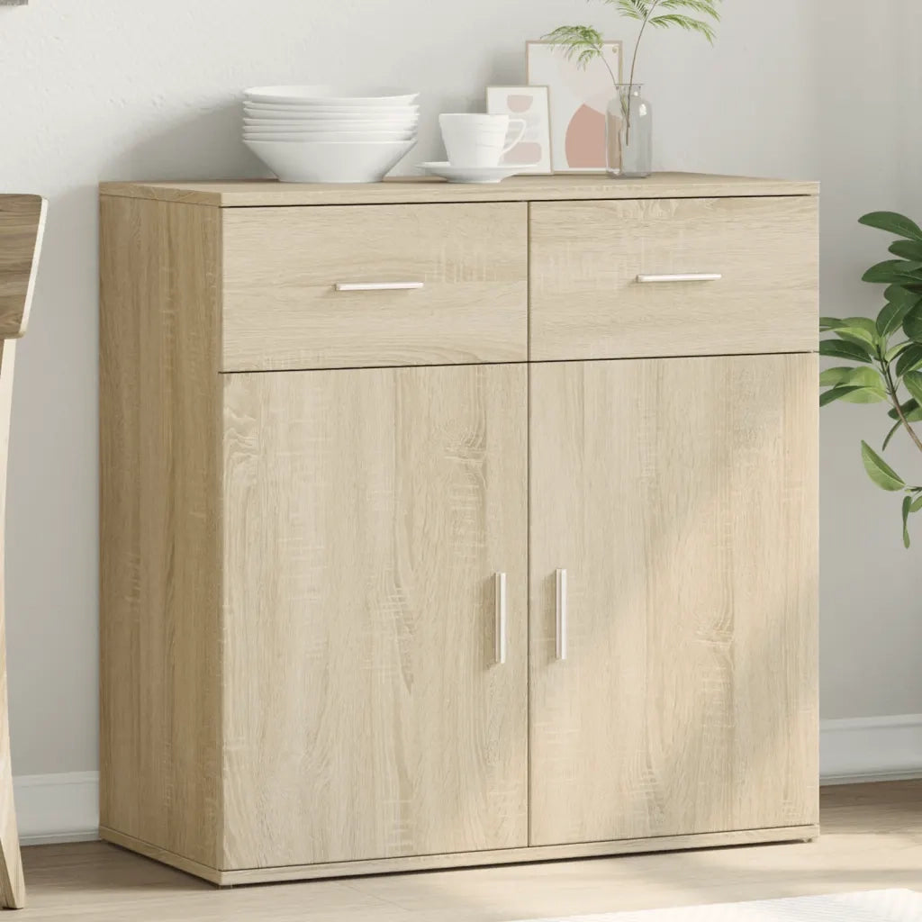 Credenza-Buffet-Armadio da cucina Rovere Sonoma 79x38x80 cm in Legno Multistrato 452637