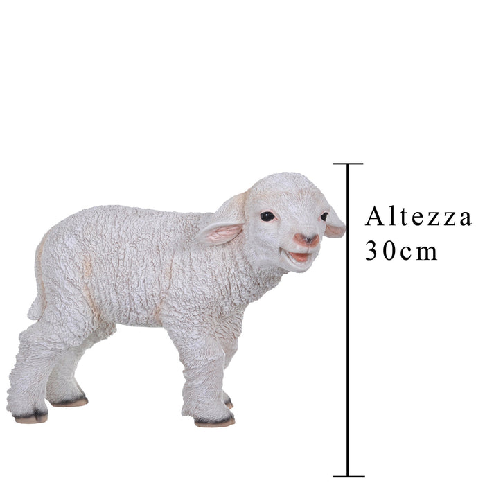 Statuetta Agnello di Resina H 30 cm