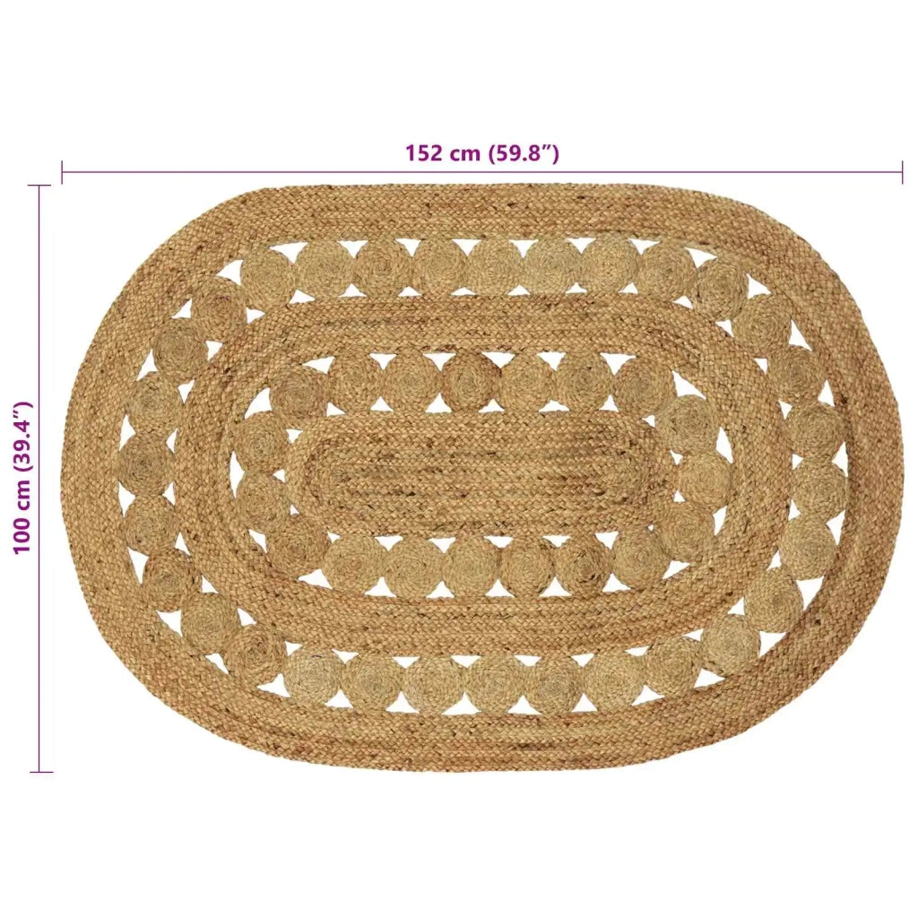 Tappeti per area Naturale 100 x 152 cm Juta