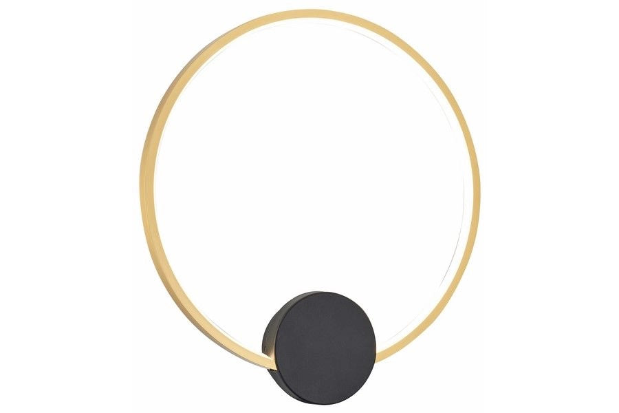 Applique moderna nera anello oro 40cm LED 17W Reality