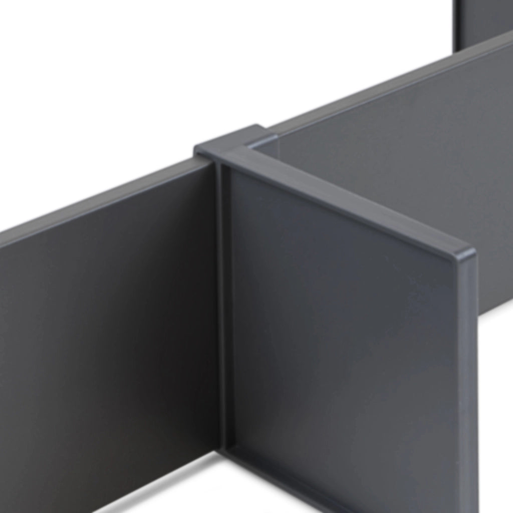 Emuca Set di divisori per interni dei casseti Vertex-Concept, 900, Grigio antracite, Alluminio e Tecnoplastica, 1 u.