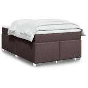 Giroletto a Molle con Materasso Marrone Scuro 120x190cm Tessuto