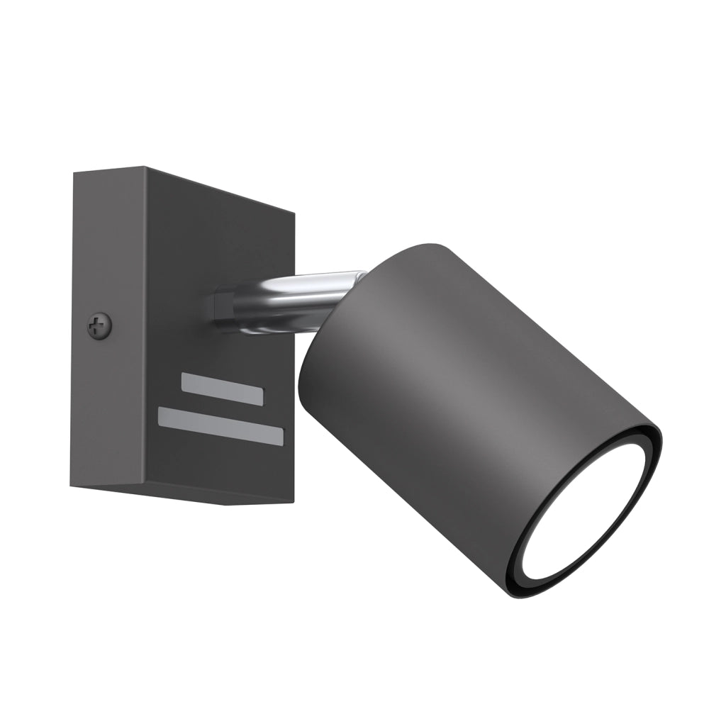 Faretto parete/soffitto Striper grigio scuro cromo GU10 Luminex