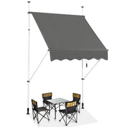 Tenda da sole telescopica e retrattile, Tenda parasole resistente ai raggi UV impermeabile 150x120cm Grigio scuro-Tende parasole