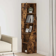 Mobile angolare Rovere fumé 32x32x140cm Legno multistrato 889880