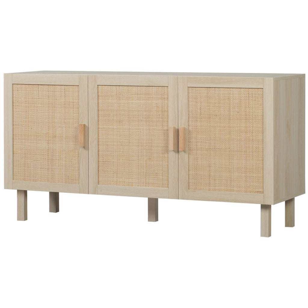 Armadio a 3 ante con ripiani regolabili ¨C Zephmum ¨C 136x41x70 cm