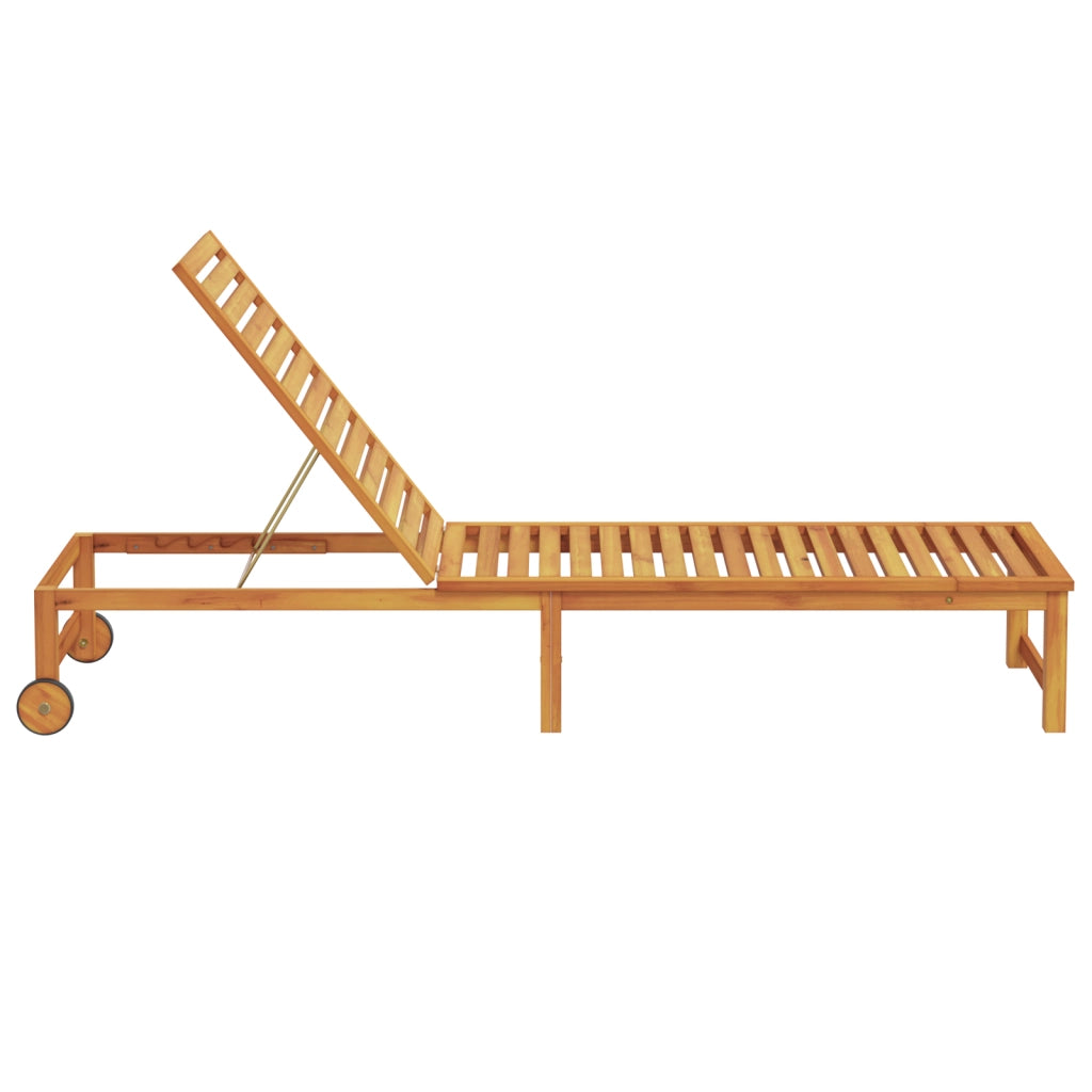 Lettino prendisole in legno massello di acacia