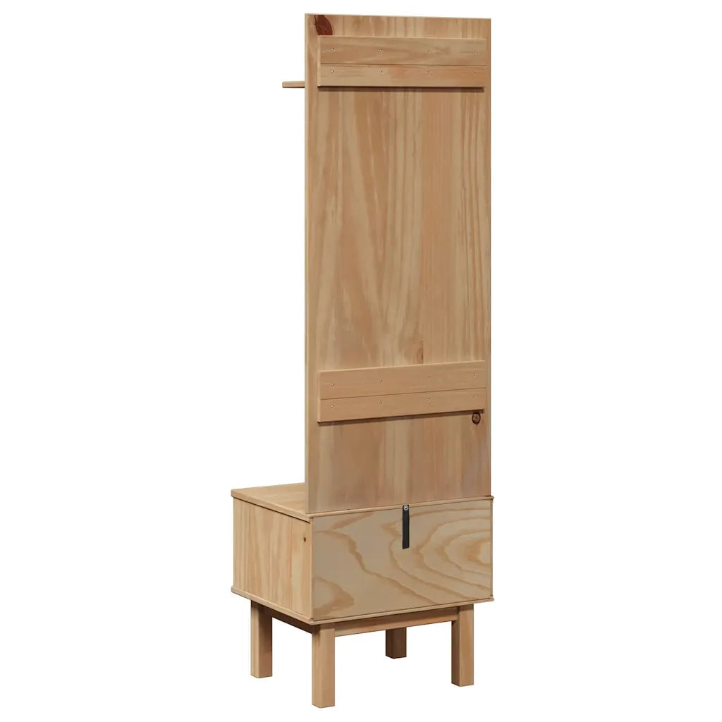 Mobile da Corridoio OTTA 50x40x160 cm in Legno Massello di Pino 4013463