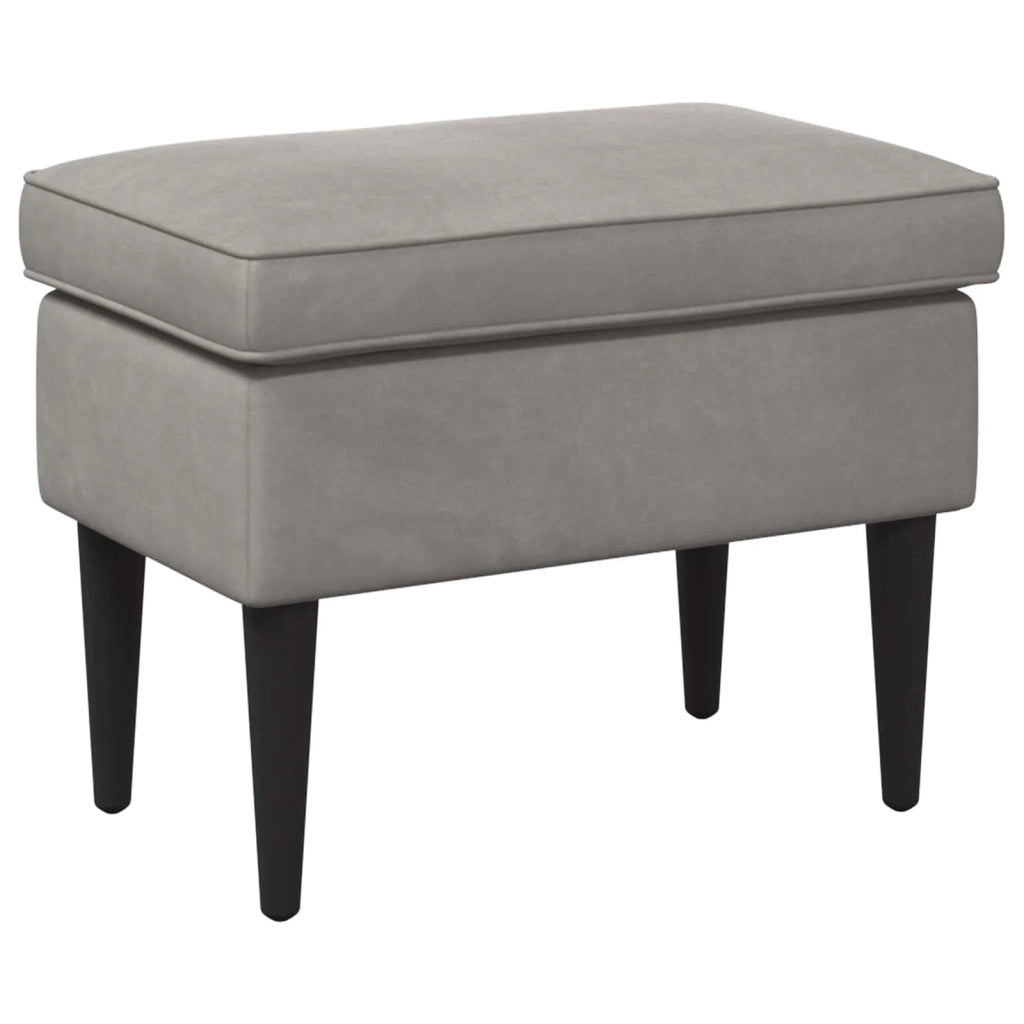 Poltrona con Ottomano 2 pz Grigio Chiaro Velluto 3418824
