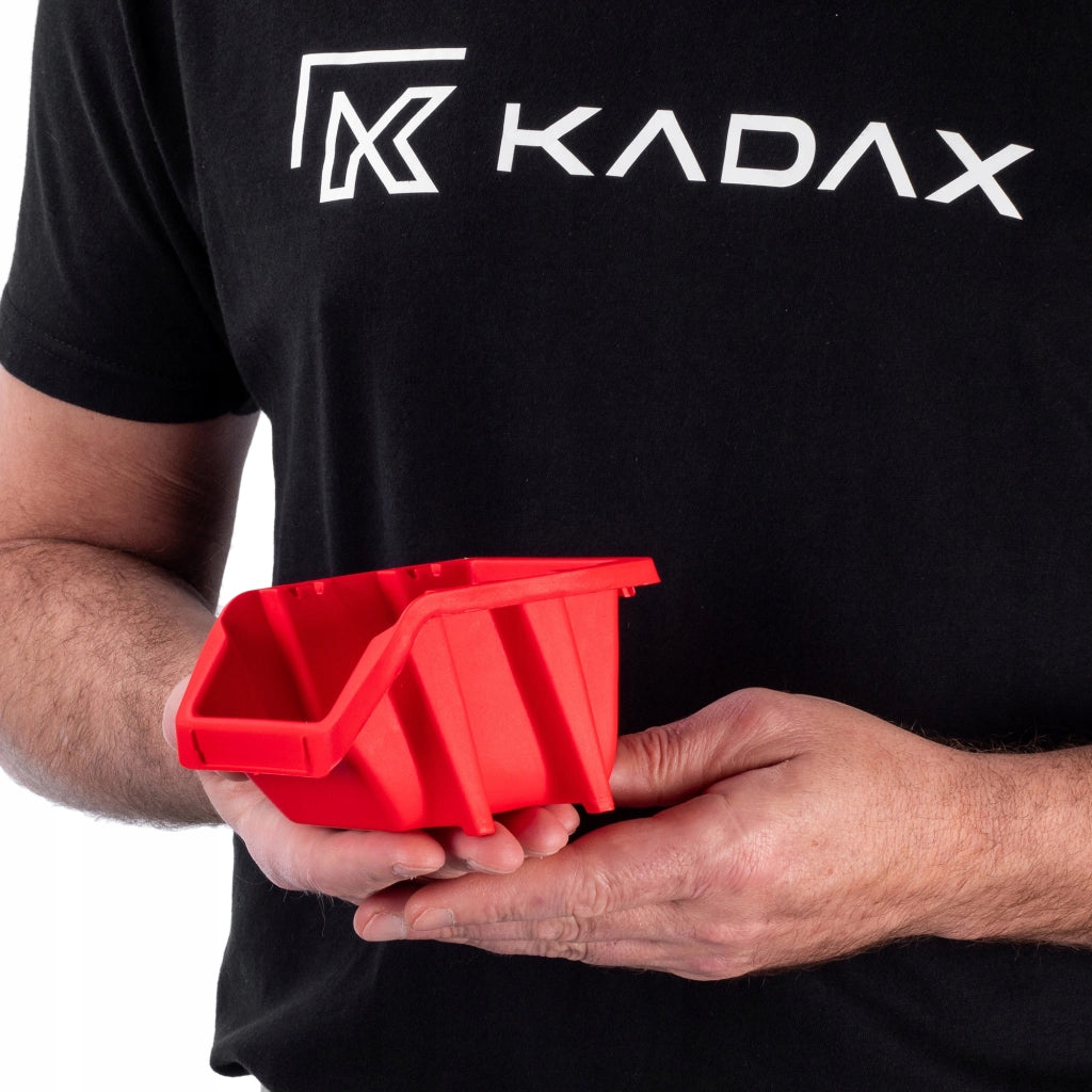 Set di 20 vassoi portaoggetti KADAX per officina, dimensioni 118x98 mm.
