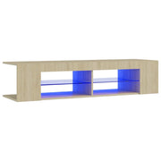 Mobile TV | Armadietto TV | Mobile Porta TV con Luci LED Rovere Sonoma 135x39x30 cm