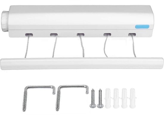 Wandwaschise Retrattile - 5 Linee - Facile da Installare - Maggiore Spazio di Stoccaggio