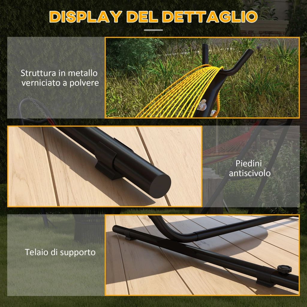 Set Amaca con Tavolino ¨C Zephmum ¨C Acciaio Nero 150kg