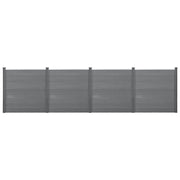 Recinzione frangivento e per la privacy in legno composito (WPC) 183 x 705 cm grigio 03_0001451