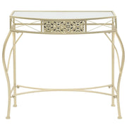 Tavolino Laterale in Stile Francese in Metallo 82x39x76 cm Oro 245936