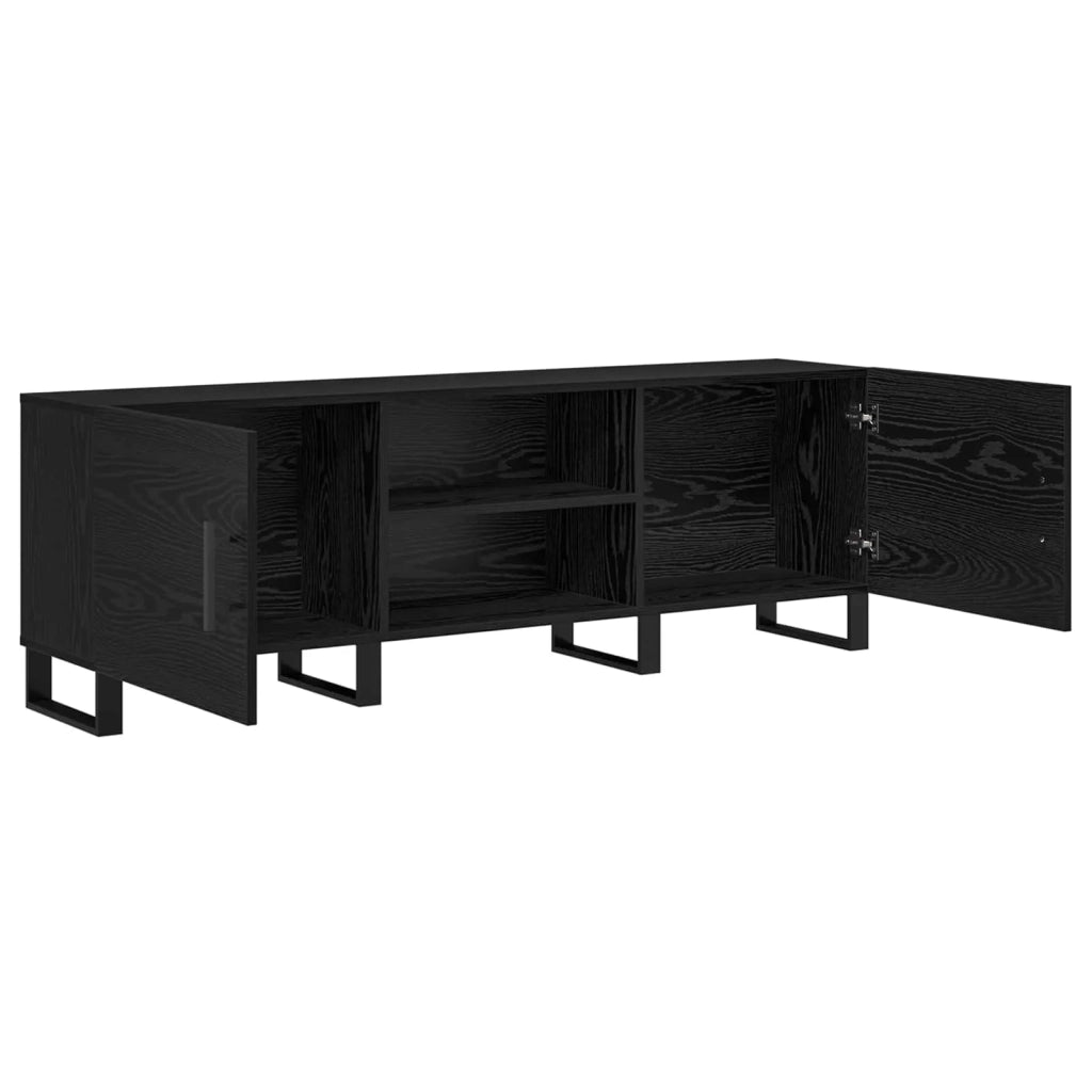 Mobile TV | Armadietto TV | Mobile Porta TV Rovere Nero 150 x 30 x 50 cm Legno multistrato