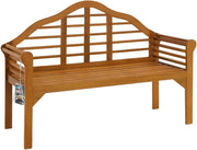 ® Panchina da Giardino Resistente in Legno Eucalipto Certificato FSC® Portata 320 kg 2 posti con Braccioli e Schienale 135x56 cm Panca per Balcone
