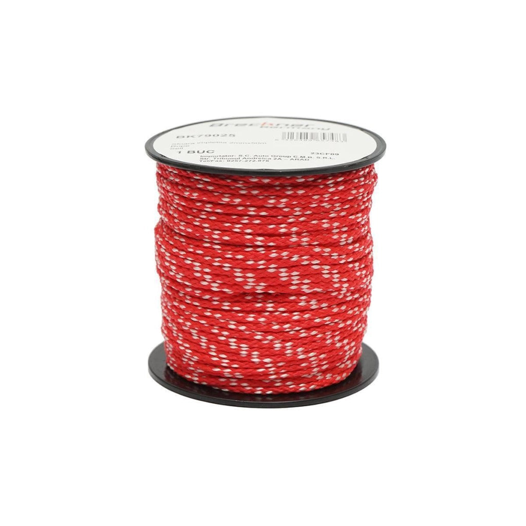 Corda Intrecciata 2mm x 50m, Rosso/Bianco, Breckner Germany