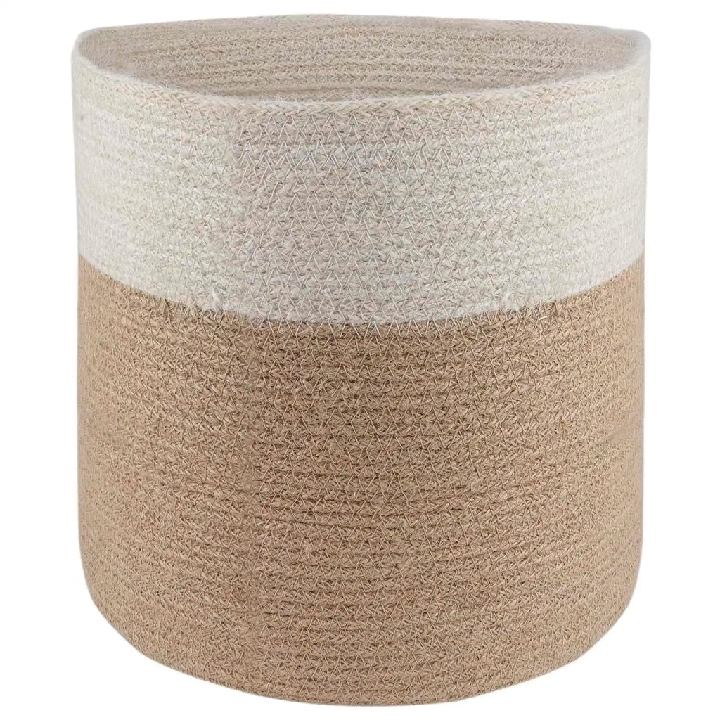 Set di Vasi per Piante 2 pcs Naturale e Bianco Ø 28 x 28 cm 42012245