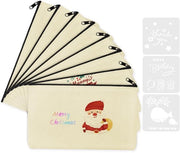Borsa per dipinti, set di 8 borse in tela bianca per dipinti, contenitore per dipinti, contenitore bianco per bambini, borse per la pittura, borsa in tela per bambini con contenitore per cosmetici