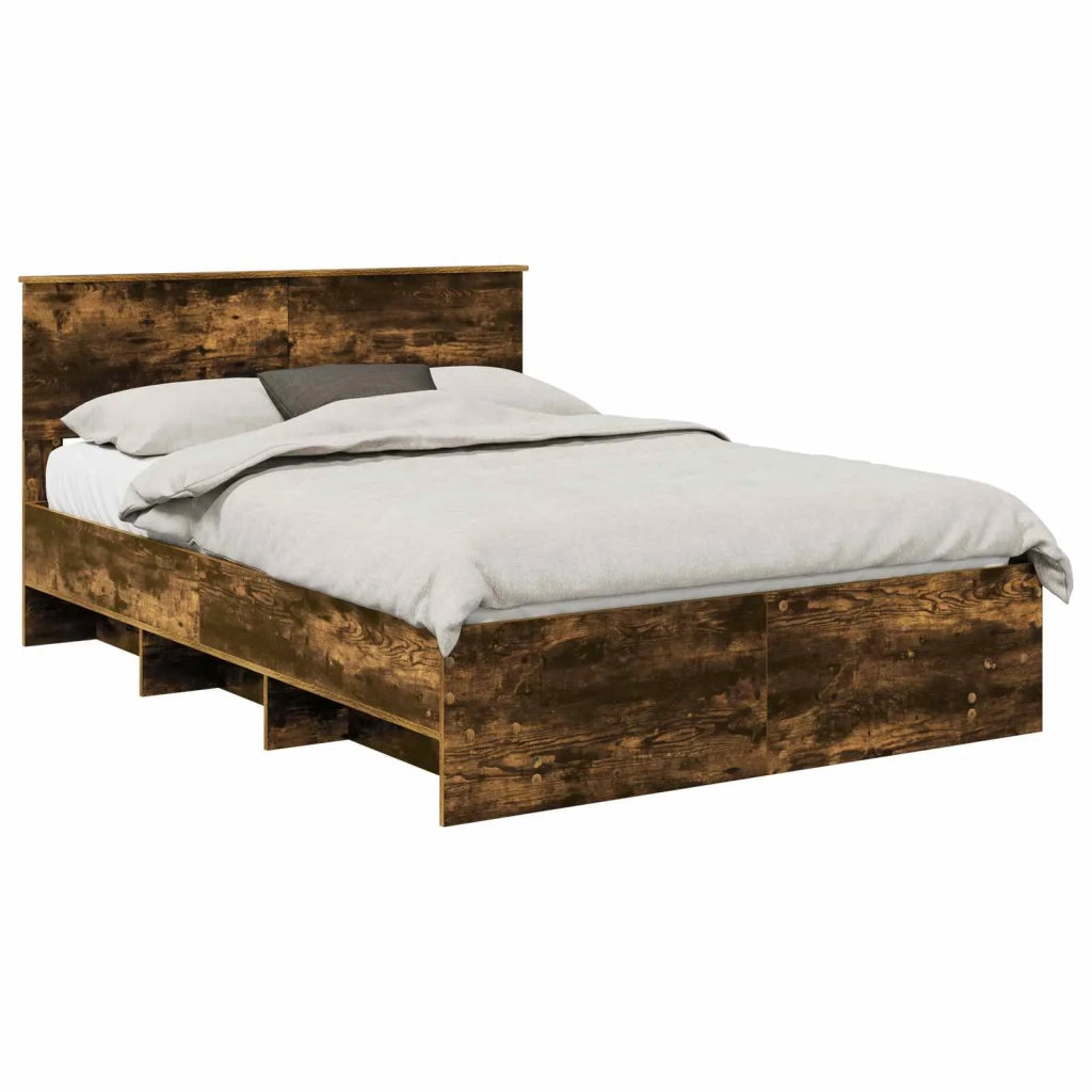 Struttura del letto Rovere fumé 140 x 200 cm Legno multistrato