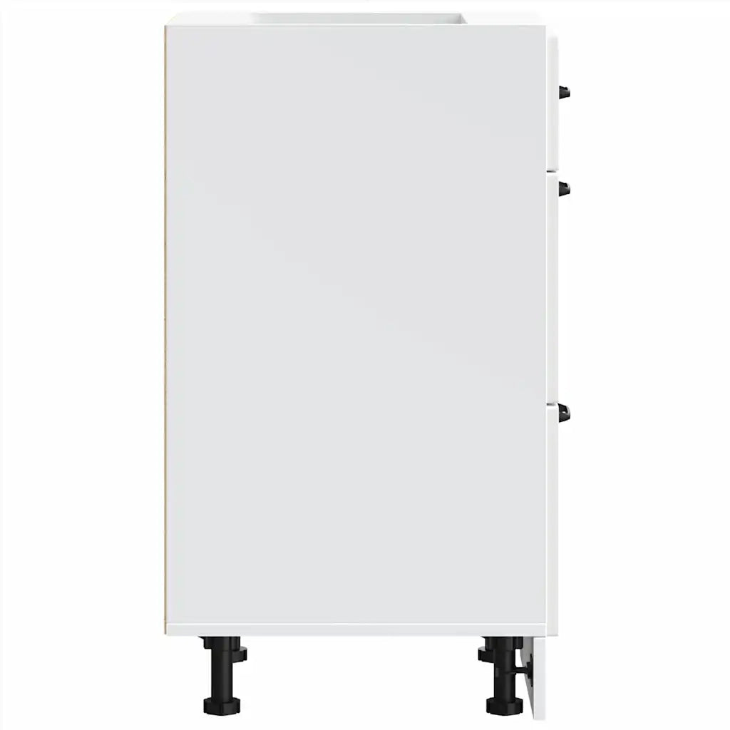 vidaXL Base da Cucina Lucca Bianco in Legno Multistrato