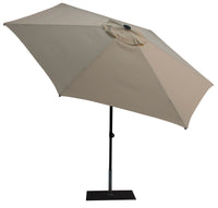 Ombrellone da Giardino Ø3 m Palo Ø38 mm in Alluminio Tessuto Dralon Acrilico Border Ecru