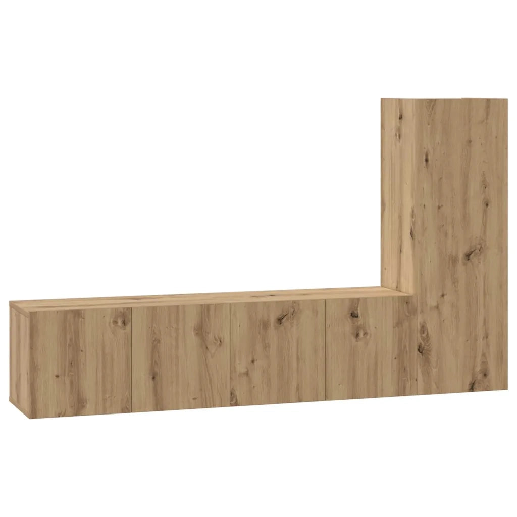 Set mobile TV 3 pcs Rovere artigianale Legno multistrato 3393404