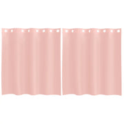 Tende in Voile con Occhielli 2 pz Rosa 140x140 cm