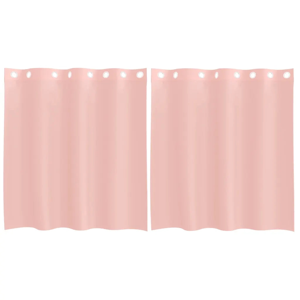 Tende in Voile con Occhielli 2 pz Rosa 140x140 cm