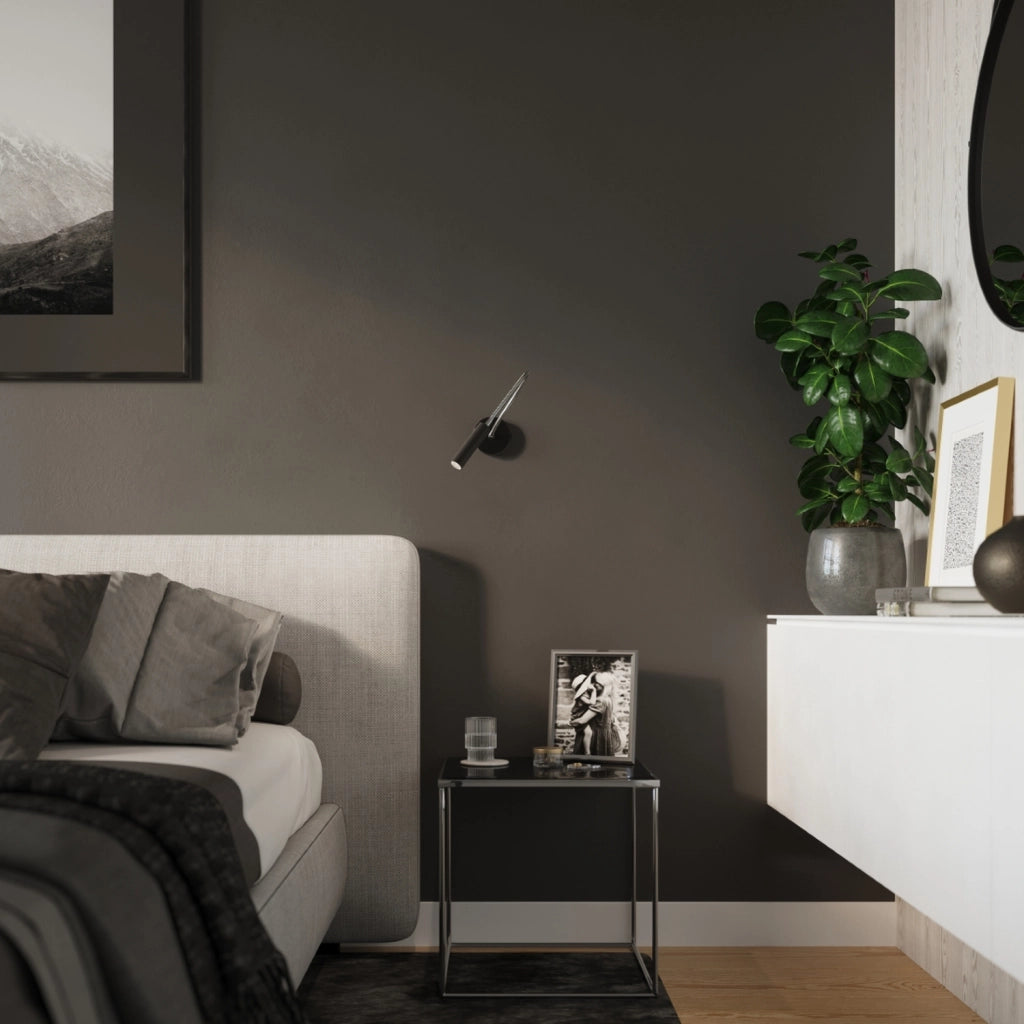 Applique Pure Lume Vertix nera/cromo G9 lettura moderna