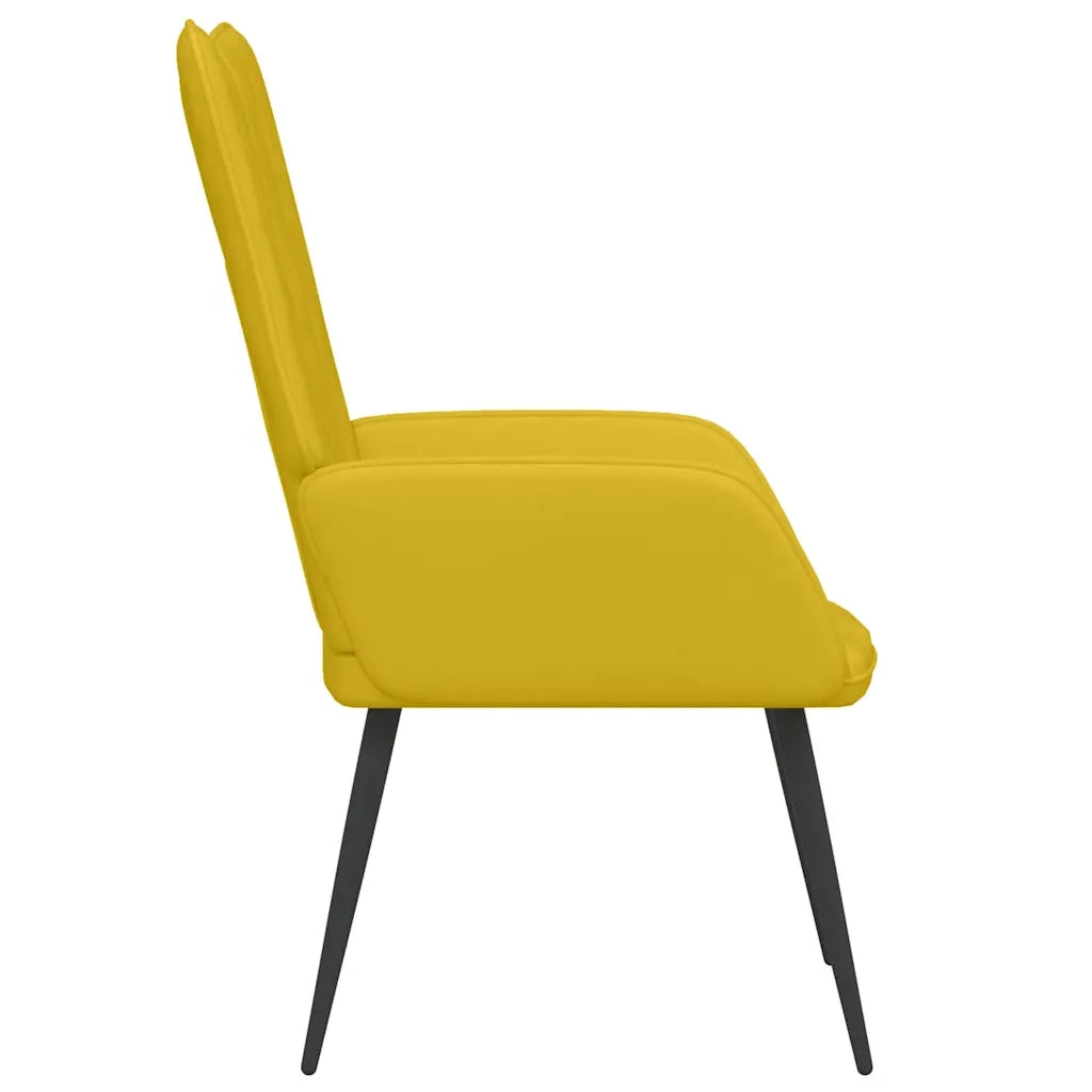 Sedia Relax Giallo Senape in Velluto 327684