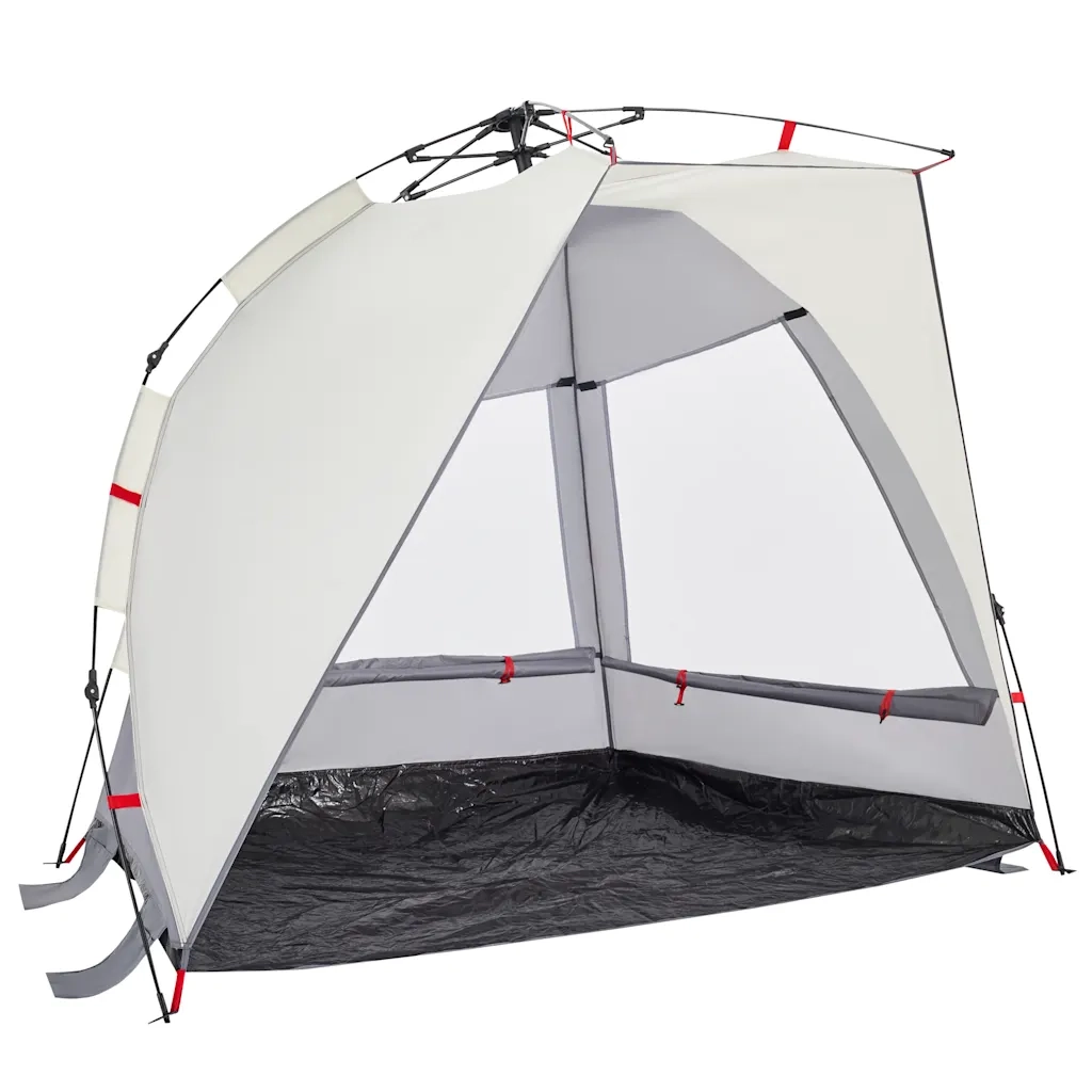 Tenda da Spiaggia 2 Persone Grigio Rilascio Rapido Impermeabile 4005292