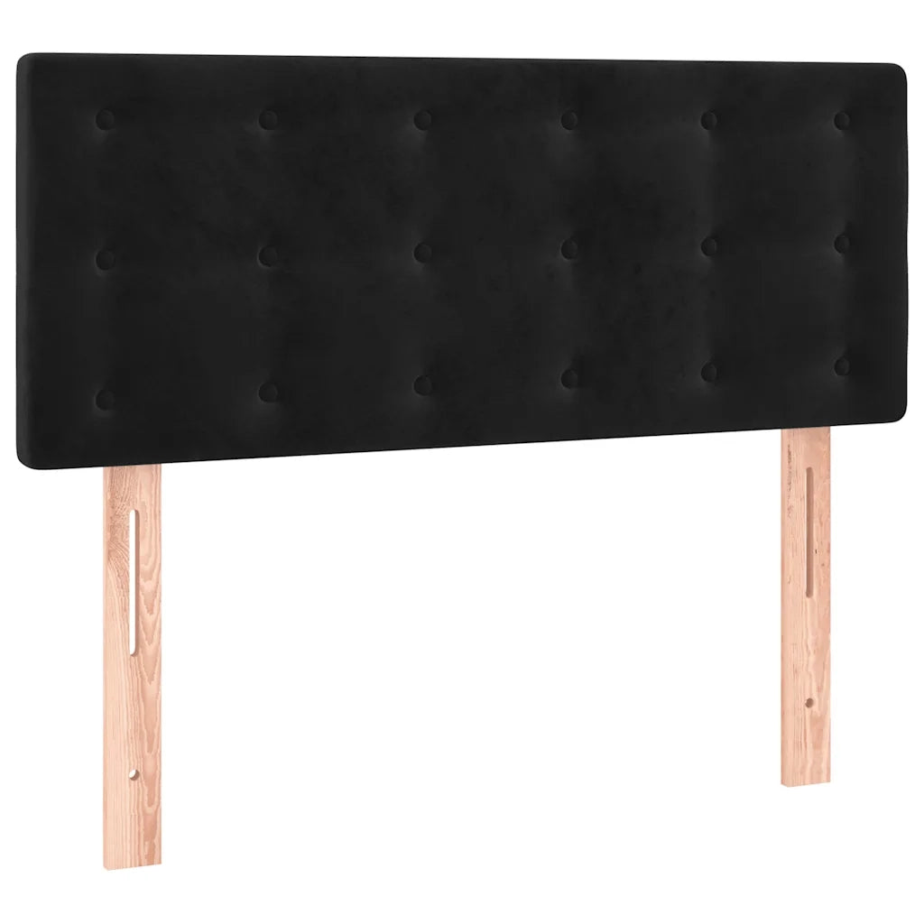Giroletto a Molle con Materasso-Struttura Letto Nero 100x200 cm in Velluto 882000