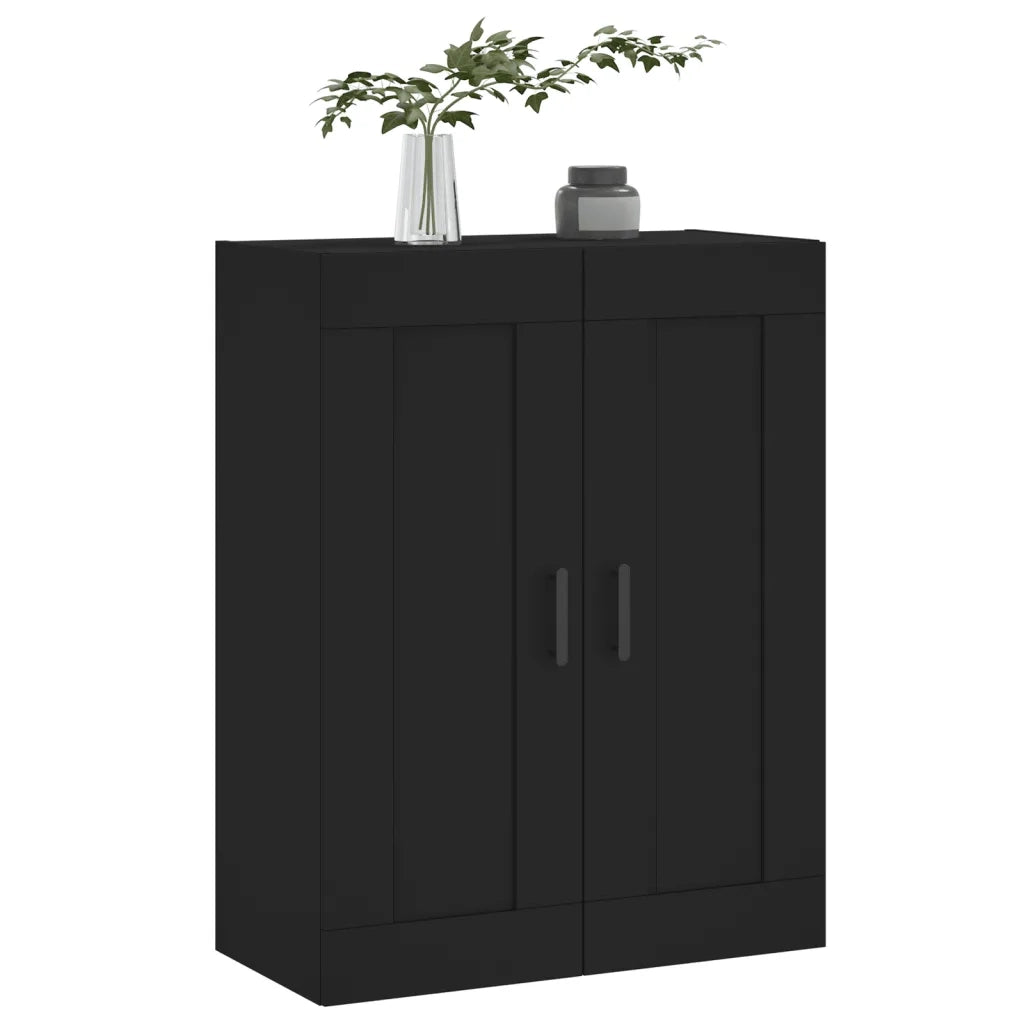 Mobile a Parete Nero 69,5x34,90 cm in Legno Multistrato 830389