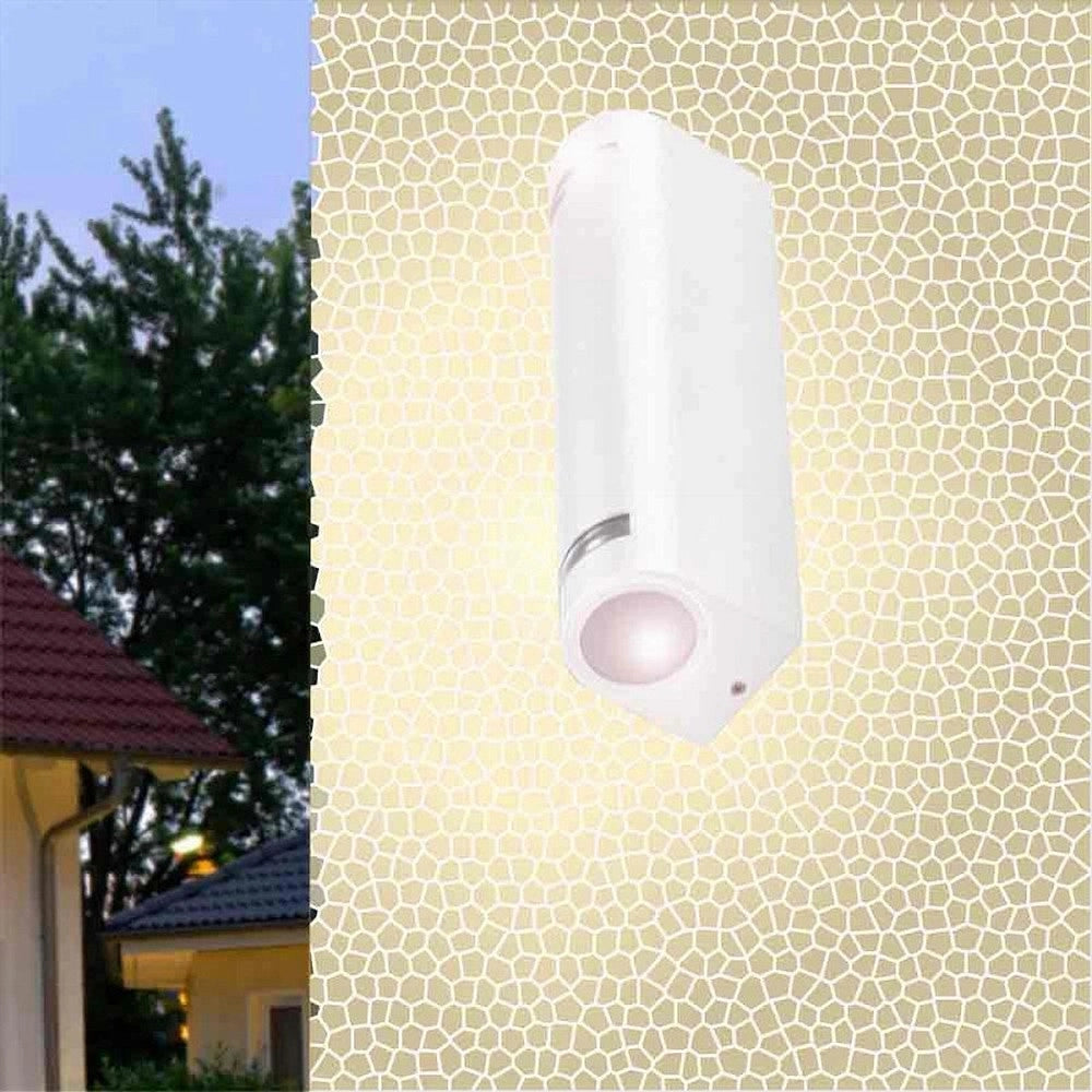 Trade Shop - Applique Esterno Per Parete Facciate Giardino Lampada Up&down Gu10 Ip54 Gn-wl062 - Bianco