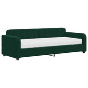 Divano letto | Sof¨¤ letto | Letto singolo con Materasso Verde Scuro 80x200 cm in Velluto