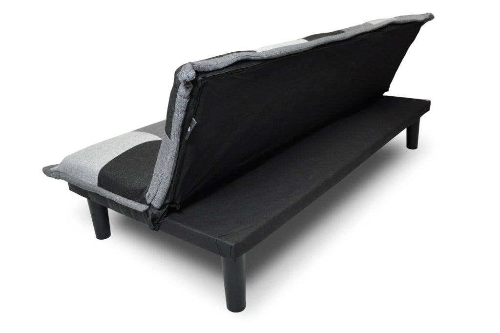 Divano letto clic clac in tessuto grigio scuro-chiaro-nero - Russell - DL-RU1001FB