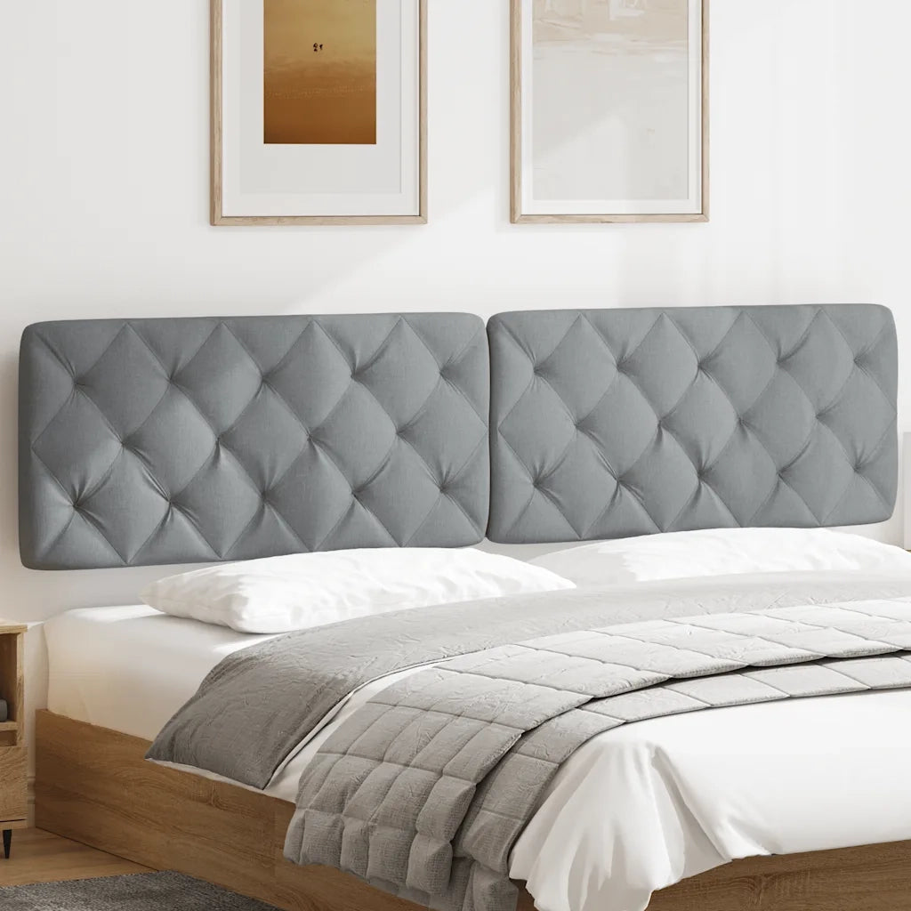 Cuscino Testiera-Cuscino per Testiera Grigio Chiaro 200 cm in Tessuto