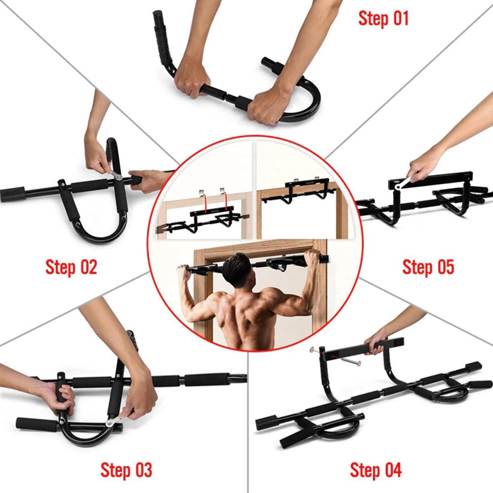 Trade Shop - Barra Multifunzione Torsioni Trazioni Palestra Fitness Addominali Petto Sit-ups -