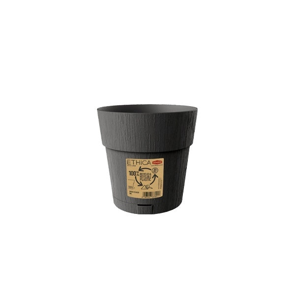 Vaso da Esterno Interno Ethica Colore Grafite 15 x 15 cm Stefanplast