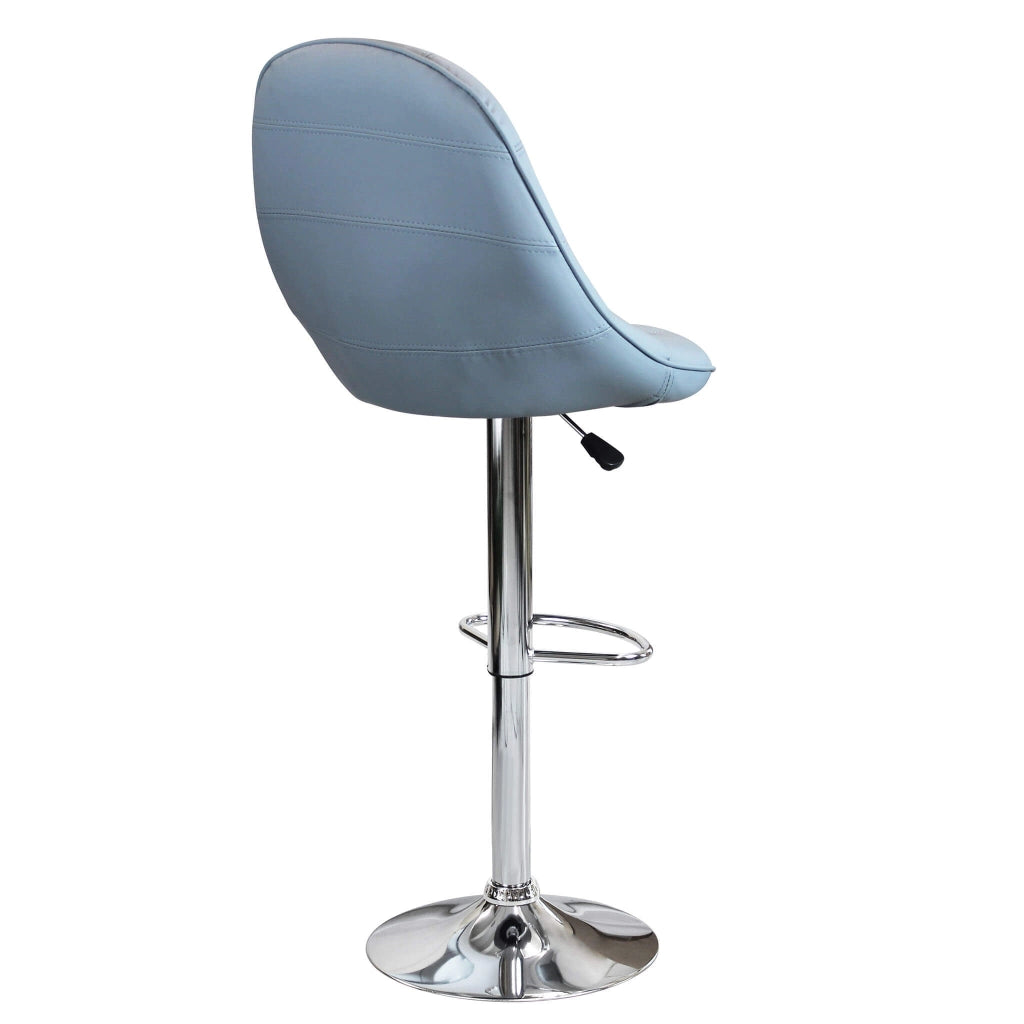 Sgabello Moderno per Sala da Pranzo in Ecopelle Metallo cm 59x55x116 - SHAW
